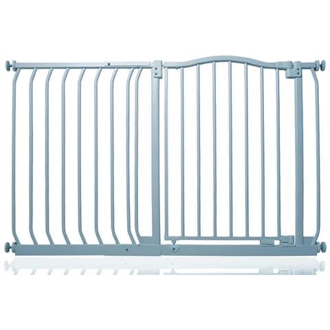 Safetots Cancelletto Di Sicurezza Con Parte Superiore Incurvata, 116cm - 125cm, Grigio Opaco - Foto 1