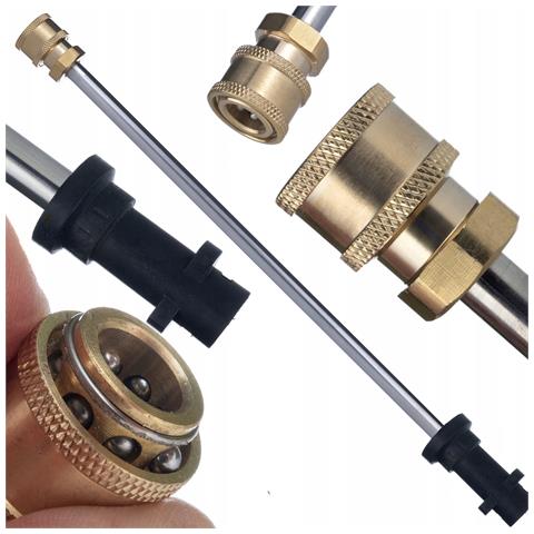 Lancia Dritta 58 Cm Compatibile Con Idropulitrice Kärcher K2-k7 - Ottone Anticorrosione, Filettatura 1/4"", Estensione Per T-racer - Foto 1