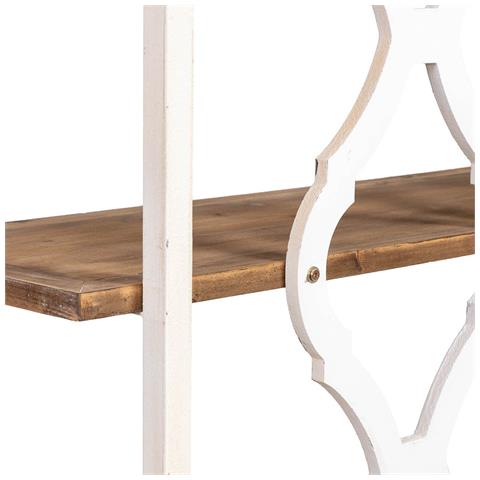 Scaffale In Legno Marrone E Bianco Con 5 Ripiani 120x42,5x190h Cm - Foto 7