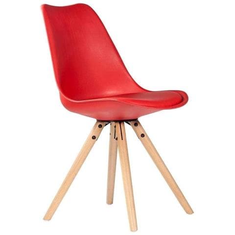 Sedia Rossa In Polipropilene 54x48x83/48h - Foto 1