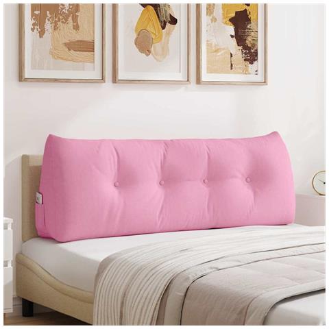 Cuscino per Schiena Rosa 140 x 24 x 50 cm Tessuto - Foto 2