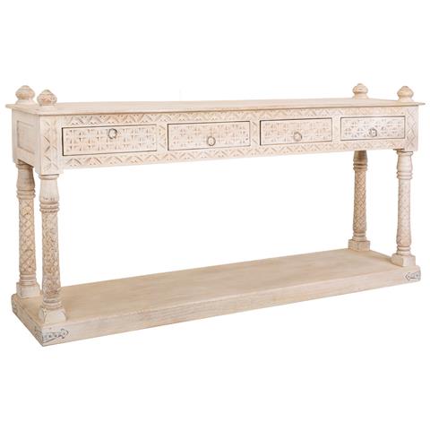 Mueble De Entrada In Legno Finitura Artigianale 196x46x97h Cm - Foto 1