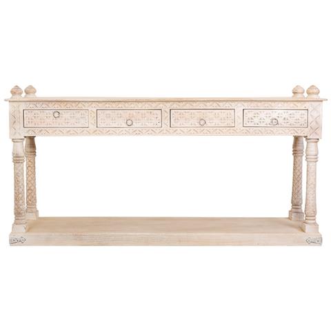 Mueble De Entrada In Legno Finitura Artigianale 196x46x97h Cm - Foto 2