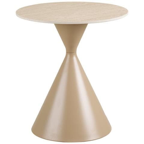 Tavolino Annecy-beige-ceramica-50x50x56 Cm - Foto 1