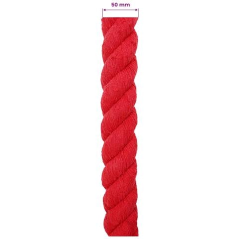 Corda Rosso 5 x 5 x 1000 cm Cotone - Foto 5