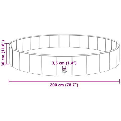 Piscina per bambini Rosso Ø200 x 30 cm - Foto 7