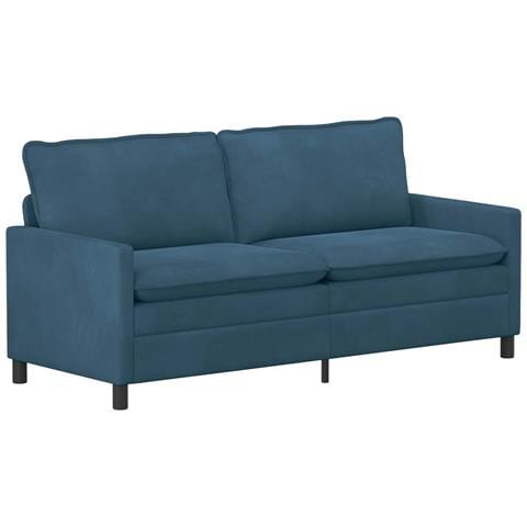 Divano Blu 196 x 81 x 87,5 cm Velluto - Foto 1
