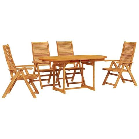 Set da Pranzo per Giardino 5 pcs Marrone - Foto 1
