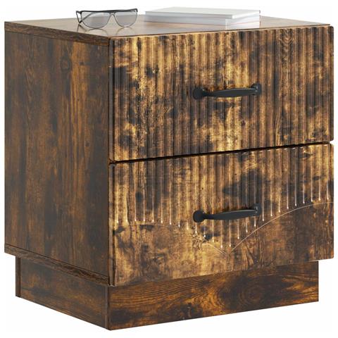 Armadio da Notte con cassetto Rovere Fumo 43 x 34,5 x 44,5 cm - Foto 2