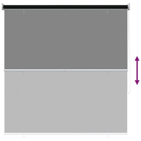Tenda a Rullo Esterno Blocco UV 90% Nero 140 x 140 cm HDPE - Foto 9