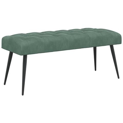 Panchina con bottoni imbottiti Verde Mare 110 x 40 x 46 cm - Foto 1