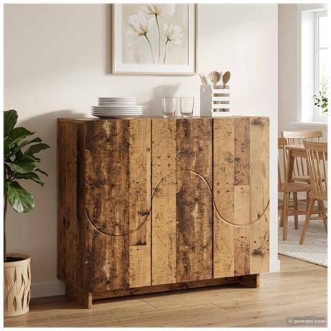 Credenza Legno antico 85,5 x 31 x 75 cm Legno ingegnerizzato - Foto 2