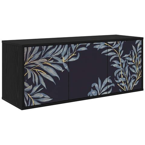 Mobile TV da Parete DOKKUM 102 x 33 x 40 cm Rovere Nero - Foto 1