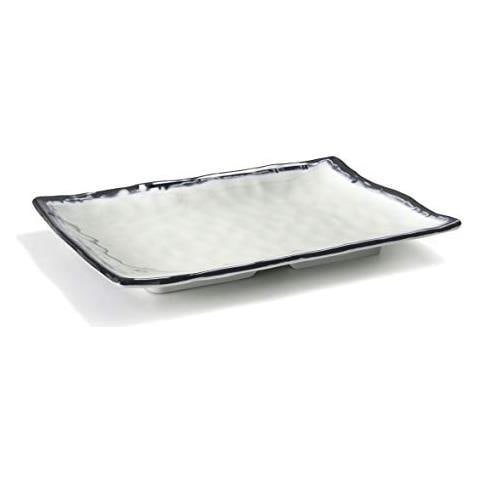 63942 - Piatto da portata rettangolare in melamina, senza BPA, 21,7x13,6x3,1 cm - Foto 1