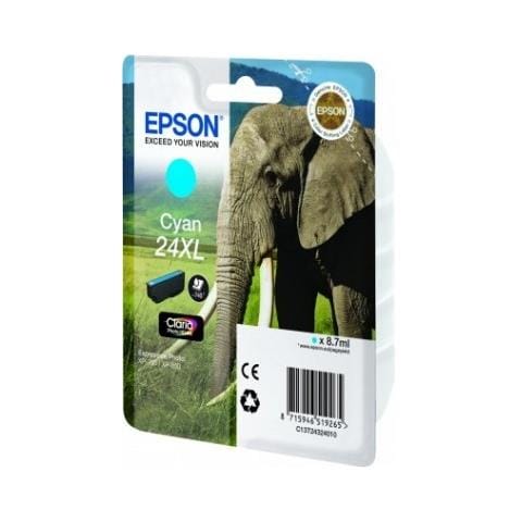 C13T24324010 Cartuccia Ink Originale Ciano Expression Photo XP-750 / XP-850 Capacità 740 Pagine - Foto 2