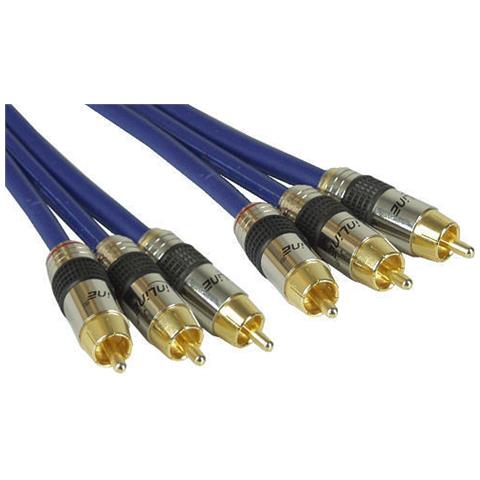 Cavo SCART-RCA König 2m - Collegamento DVD A TV, Grigio - Foto 3