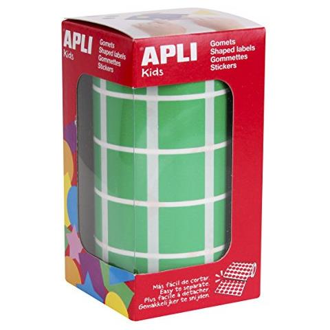 Etichetta multiuso - 20 mm Larghezza x 20 mm Lunghezza - 1770 / Pacco - Permanente - Verde - Foto 1