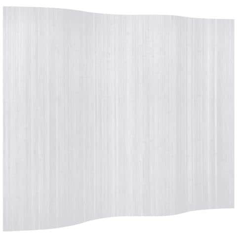 Pannello Divisore per la Stanza in Bambù Bianco 250x165 cm - Foto 1