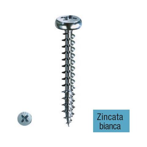 Viti Tc Testa Cilindrica A Croce Pozidriv Zincata Bianca Diametro 4,5 Mm Lunghezza 20 Mm Confezione Da 1.000 Pz - Foto 1
