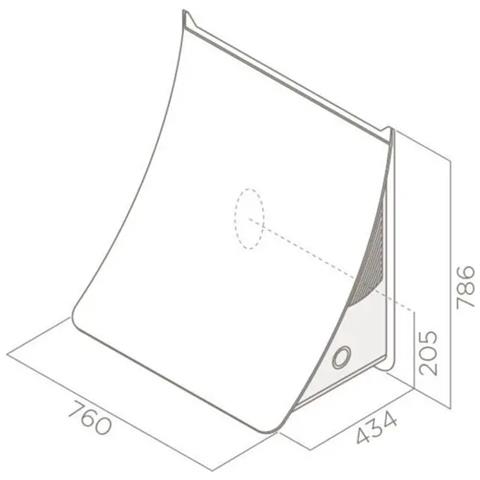 Cappa a Parete NUANCE-PAINT Larghezza 75cm - Acciaio Verniciabile Bianco - Classe A - Foto 3