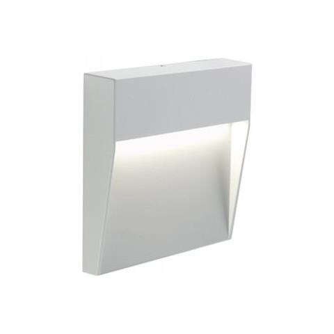 Faretto Segnapassi a Semi Incasso da Esterno a LED Grande Sovil Geo Square Bianco