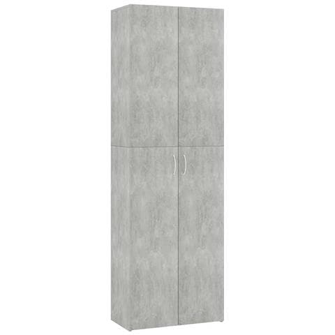 Armadio da Ufficio Grigio Cemento 60x32x190cm Legno Multistrato - Foto 1