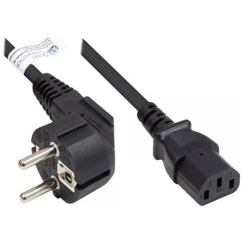 Netzkabel Schutzkontakt An C13 (gerade), Schwarz, 0,5 M - Foto 1