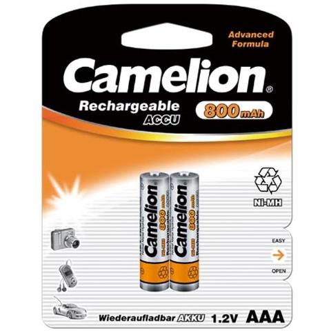 Hr03 - Pile Ricaricabili Micro Aaa, 800 Mah, 1,2 V, Ni-mh, 2 Pz - Foto 1