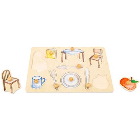 Piccolo Piede Piccolo Piede-11502 Puzzle Oggetti Della Vita Quotidiana Legnocon Vari Motivi Dettagliatia Partire Dai 12 Mesi Giocattolimulticolore11502 - Foto 2