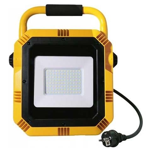 V-tac Pro Vt-51 Faro Led 50w Chip Samsung Smd Portatile Con Staffa E Cavo Di Alimentazione Schuko Bianco Freddo 6400k Ip54 - Sku 946 - Foto 1