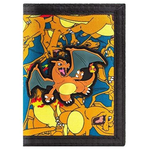 Portafoglio Charizard No. 6 Fuoco Arancione Coin Scheda Tri-fold - Foto 1