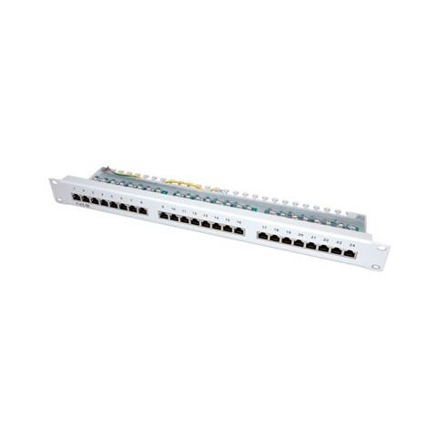 Cat. 5e Patch Panel 24P, STP, light grey - Foto 1