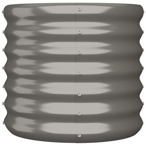 Vaso da Giardino Acciaio Verniciato a Polvere 40x40x36cm Grigio - Foto 2