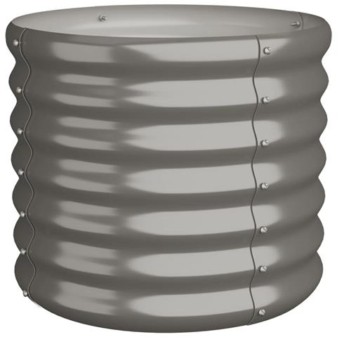 Vaso da Giardino Acciaio Verniciato a Polvere 40x40x36cm Grigio - Foto 1