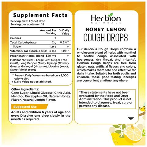 Herbion, Gocce Per La Tosse Miele-limone, 18 Pastiglie, 48 Confezioni Per Scatola, 864 Pastiglie - Foto 6