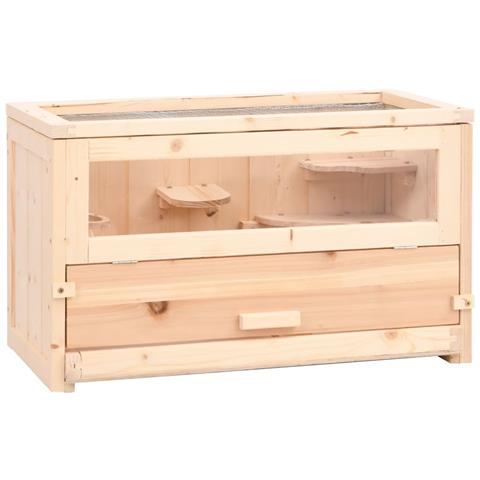Gabbia Per Criceti 60x30x35 Cm In Legno Massello Di Abete - Foto 1