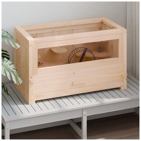 Gabbia Per Criceti 60x30x35 Cm In Legno Massello Di Abete - Foto 2