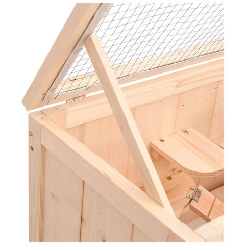 Gabbia Per Criceti 60x30x35 Cm In Legno Massello Di Abete - Foto 8
