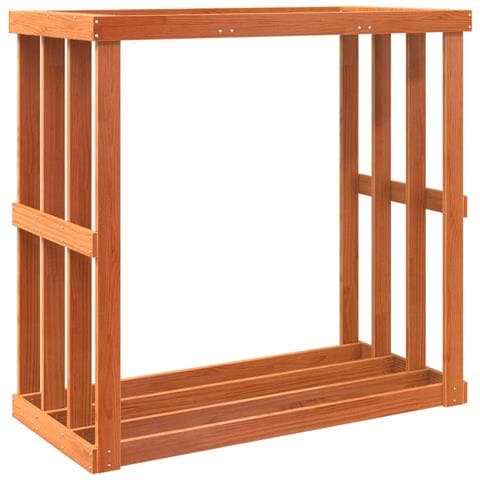 Mensola per Legna da Ardere da Esterno Marrone Colore Marrone - Foto 2