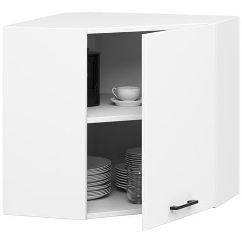 Mobile da cucina pensile ad angolo OLIWIA, 1 anta, 60x30x58 cm, Colore Bianco - Foto 2