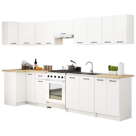 Mobile da cucina pensile ad angolo OLIWIA, 1 anta, 60x30x58 cm, Colore Bianco - Foto 8