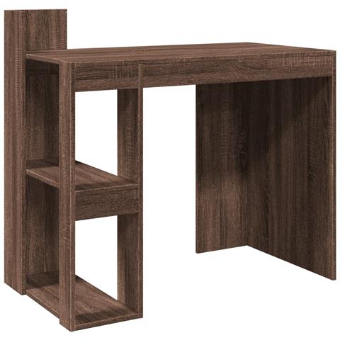Scrivania Rovere Marrone 103,5x56,5x94 Cm In Legno Multistrato - Foto 2