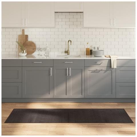 Tappeto Rettangolare Marrone Scuro 60x200 Cm In Bambù - Foto 1