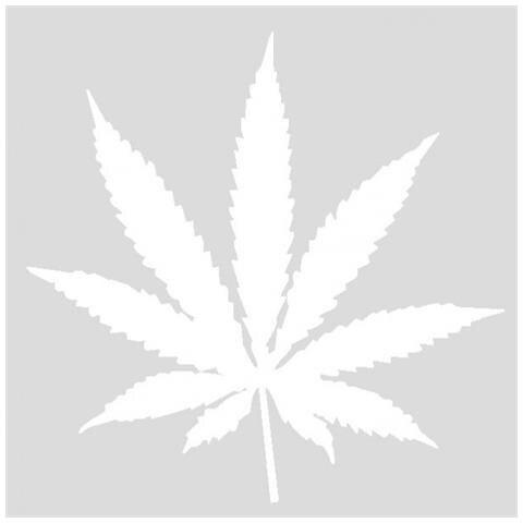 Marijuana - Maria - Adesivo Prespaziato - Colore Bianco - 20cm - Foto 1