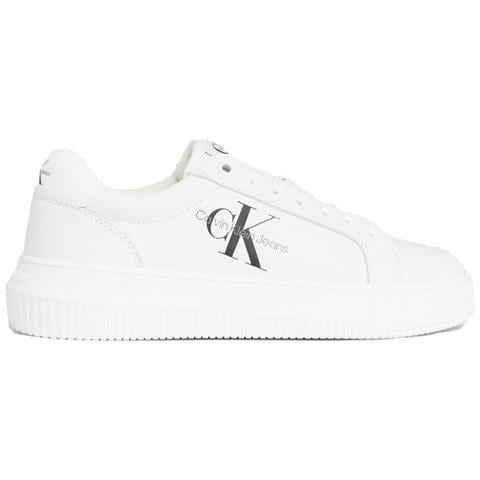 Chunky Cupsole Leisure Trainers White Sneakers Pelle Scarpe Donna Bianco Eu 38, Yw0yw00823 Ybr - Foto 2