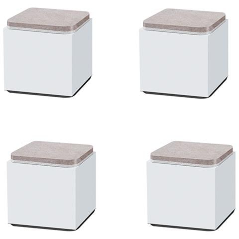 Set Di 4 Alzate Per Mobili Quadrate In Acciaio Al Carbonio S - Foto 1