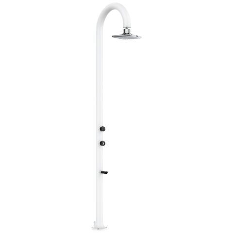 Luna Alu Bianca Led Doccia In Alluminio Doppio Attacco Dacqua Con Soffione Iswitch Led Bianca - Foto 5