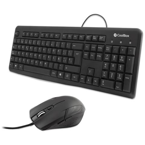 COO-KTR-01U tastiera Mouse incluso Ufficio USB QWERTY Nero - Foto 1