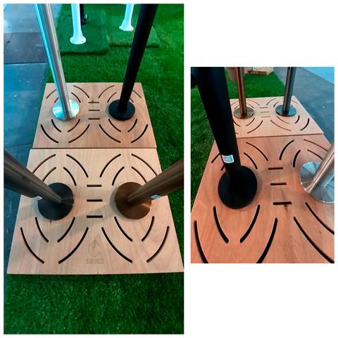 Pedana C Box Doppia Pedana Legno Okume Marino Per Due Docce Inox Con Cbox Marrone - Foto 7