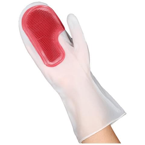 Guanti Magici Per Lavare I Piatti Con Spugna Incorporata - Rossi - Foto 1